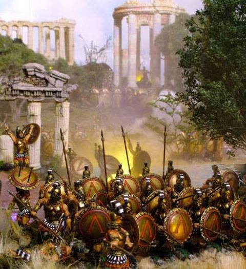 Diorama de Leonidas y sus 300 Hoplitas