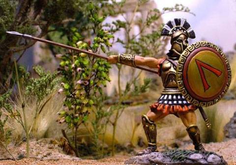 Diorama de Leonidas y sus 300 Hoplitas
