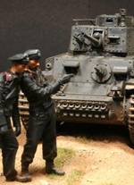 Peque&ntilde;o diorama en el que la atenci&oacute;n recae sobre dos conductores de un Pz.BfWg 38(t) Ausf.G 