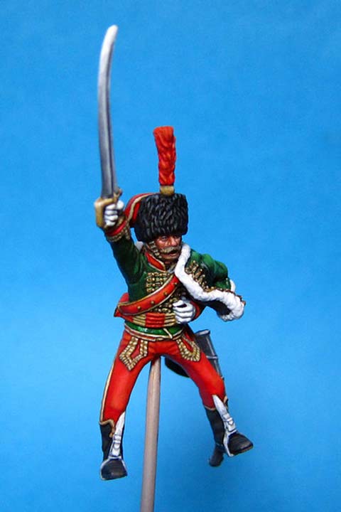 Husar franc&eacute;s del 7th de Husares en Waterloo - Escala 28mm