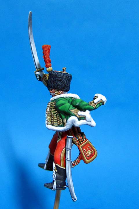 Husar franc&eacute;s del 7th de Husares en Waterloo - Escala 28mm