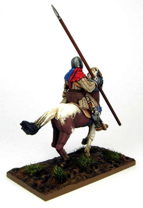 Sargento frances a Caballo durante la batalla de Agincourt.  