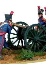 pieza de artilleria francesa del periodo napoleonico, ca&ntilde;on y cuatro artilleros incluidos. 