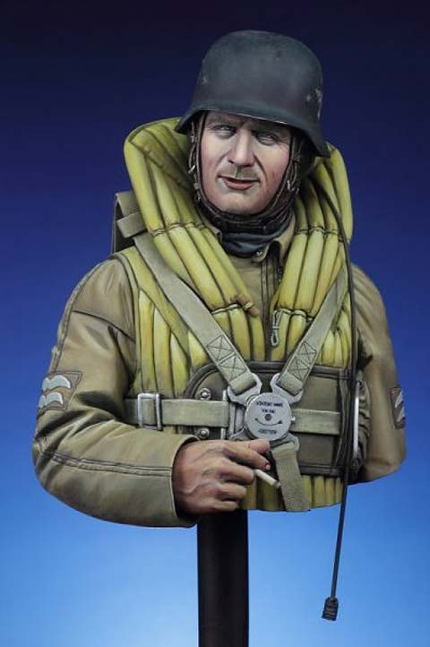 Busto Tripulante de Bombardero Luftwaffe - Escala 1/10