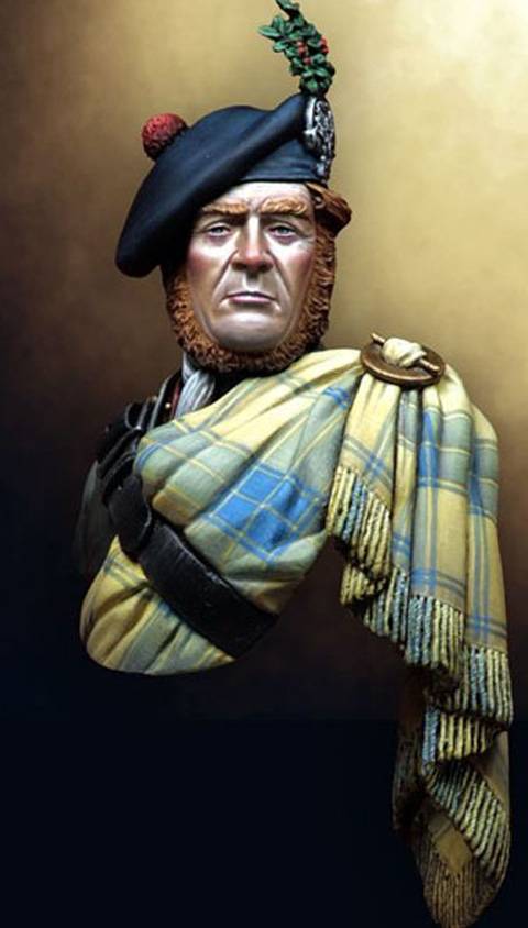 Busto Caballero Escoces - 200 mm.  