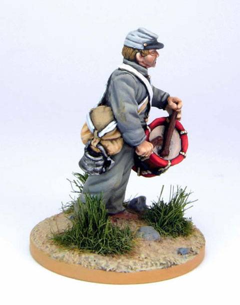 Soldado Confederado con Tambor  en 28 mm.  