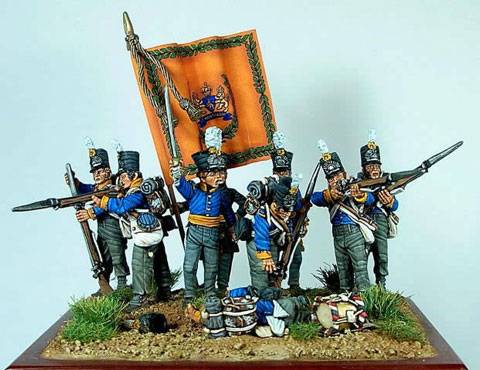 Milicias del Regimiento de Infanteria, Provincias Unidas de Holanda en 1815 - 28 mm