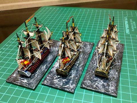 Proyecto Naves Insignas en Trafalgar - Escala 1 1200 HMS Victory - Santa Ana - Santisima Trinidad
