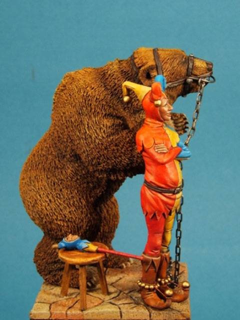 Bufon de la Corte con su Oso amaestrado. 