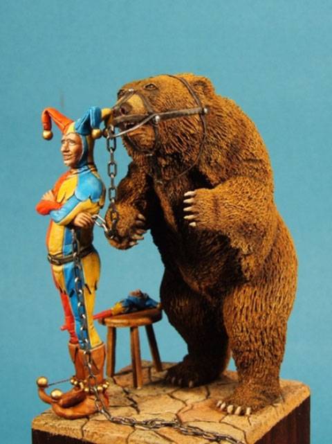 Bufon de la Corte con su Oso amaestrado. 