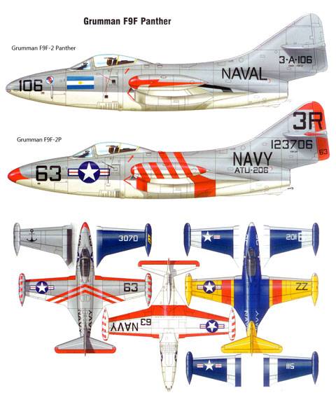 Variantes del Grumman F9F Panther.