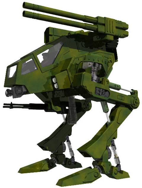 Recortables de Papel de un Mech de Combate. 