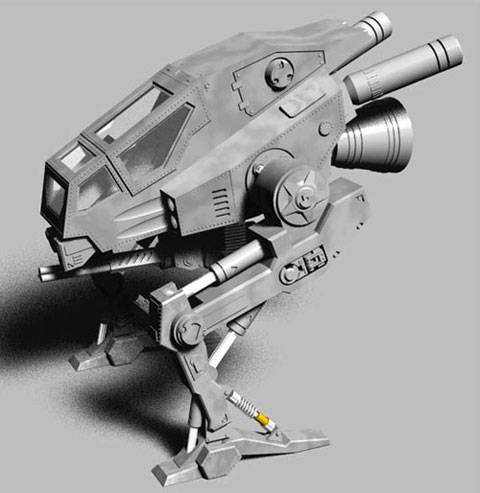 Recortables de Papel de un Mech de Combate. 