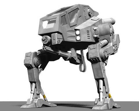 Recortables de Papel de un Mech de Combate. 