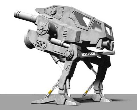 Recortables de Papel de un Mech de Combate. 