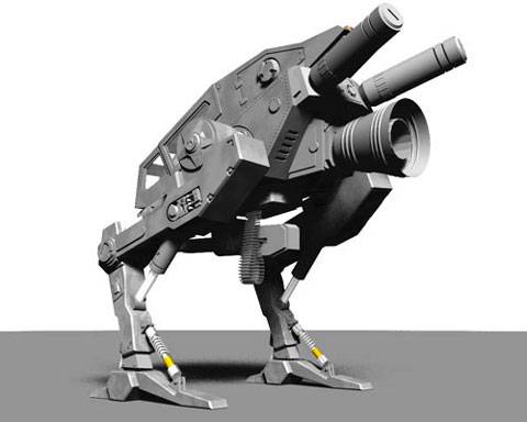 Recortables de Papel de un Mech de Combate. 