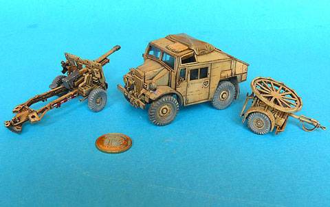 Quad Gun Tractor Britanico - Escala 1/72