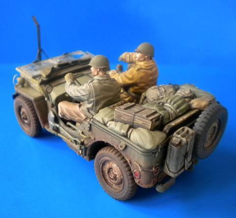Maqueta a escala 1/35 de un Jeep Willy perteneciente al ejercito de los Estados Unidos