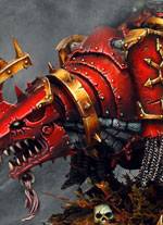 Se&ntilde;or del Caos de Khorne en su Juggernaut - Escala 30mm