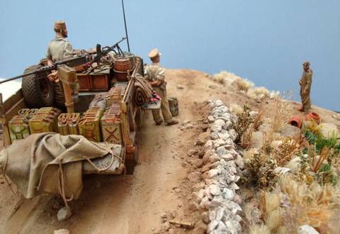 Cami&oacute;n Chevrolet del  LRDG en el Desierto - Escala 1/35