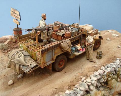 Cami&oacute;n Chevrolet del  LRDG en el Desierto - Escala 1/35
