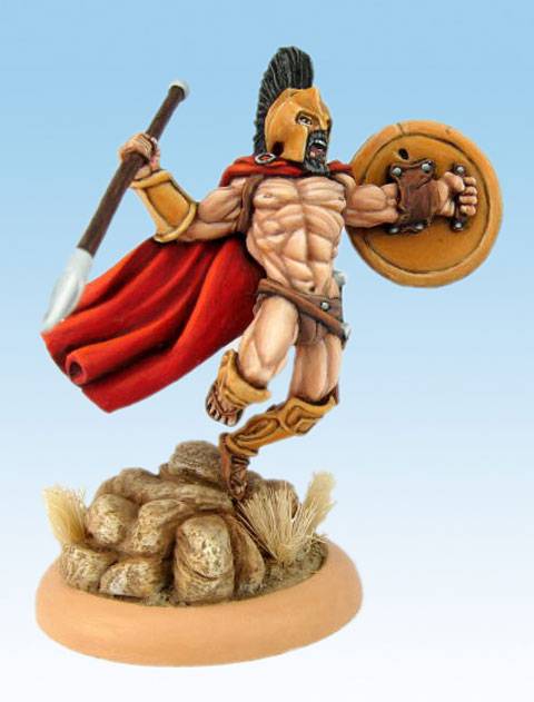 Figura de Leonidas de la Casa de miniaturas Tales Of War a escala 28 mm 