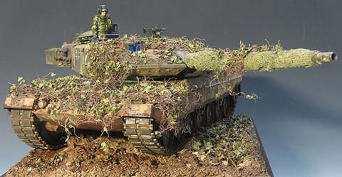Carro de Combate Aleman Leopard 2A6 Camuflado - Escala 1/35