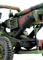 Representaci&oacute;n de la pieza de artiller&iacute;a M102 de 105mm.