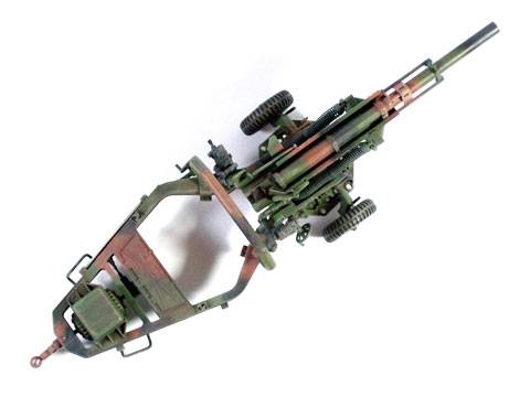 Representaci&oacute;n de la pieza de artiller&iacute;a M102 de 105mm.