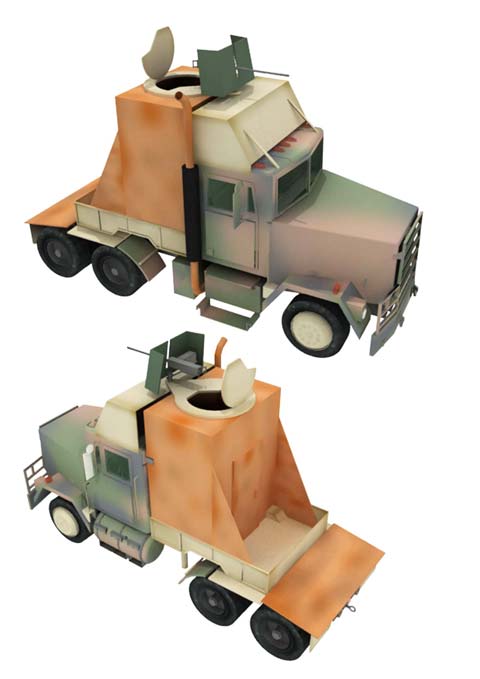 Recortable de Papel del M915 Gun Truck
