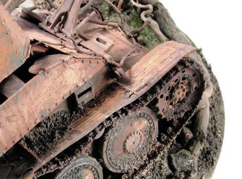 Diorama Marder III Destrozado - Escala 1/35