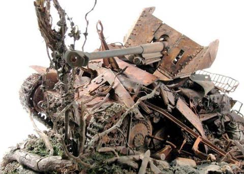 Diorama Marder III Destrozado - Escala 1/35