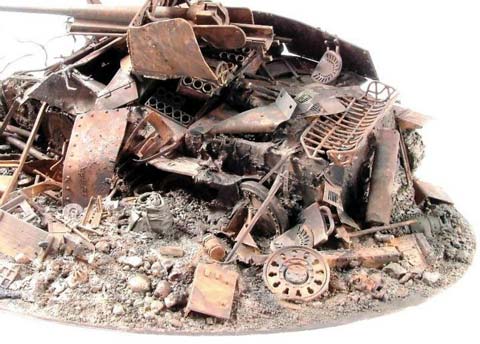 Diorama Marder III Destrozado - Escala 1/35