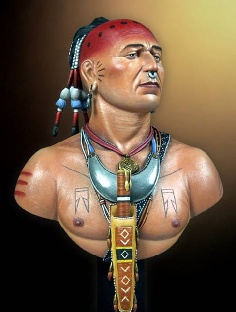 Busto Guerrero Mohawk - 200 mm.