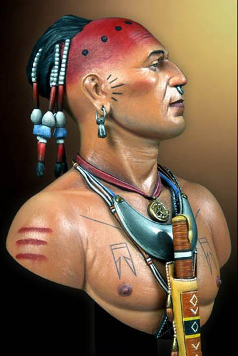 Busto Guerrero Mohawk - 200 mm.