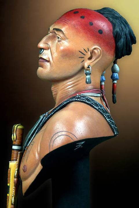 Busto Guerrero Mohawk - 200 mm.