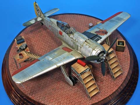 Maqueta a escala 1/48 del avi&oacute;n Naked 190, de la marca Hasegawa