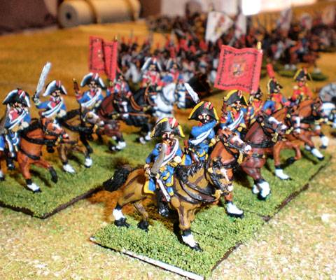 Regimiento de Dragones espa&ntilde;oles cargando