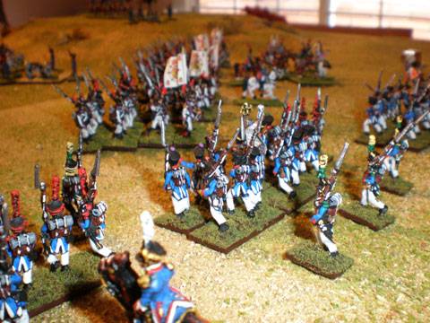 Tropas francesas amenazando el flanco espa&ntilde;ol 