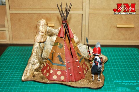 Proyecto Escena Cabezón de la Tribu Pies Negros - Escala 50mm Proyecto Escena Cabezón de la Tribu Pies Negros - Escala 50mm