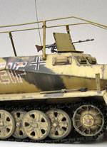Schutzenpanzerwagen SdKfz 251  (Veh&iacute;culo para usos especiales) hecho de un recortable de papel o cartulina.