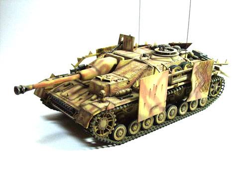 Representaci&oacute;n del carro Sturmgesch&uuml;tz IV del ejercito alem&aacute;n durante la segunda guerra mundial. 