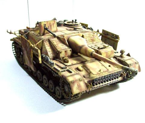 Representaci&oacute;n del carro Sturmgesch&uuml;tz IV del ejercito alem&aacute;n durante la segunda guerra mundial. 