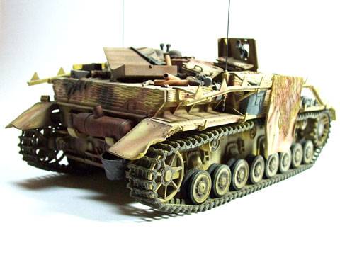 Representaci&oacute;n del carro Sturmgesch&uuml;tz IV del ejercito alem&aacute;n durante la segunda guerra mundial. 