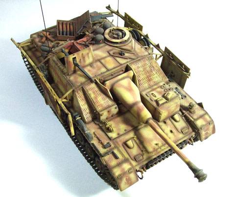 Representaci&oacute;n del carro Sturmgesch&uuml;tz IV del ejercito alem&aacute;n durante la segunda guerra mundial. 