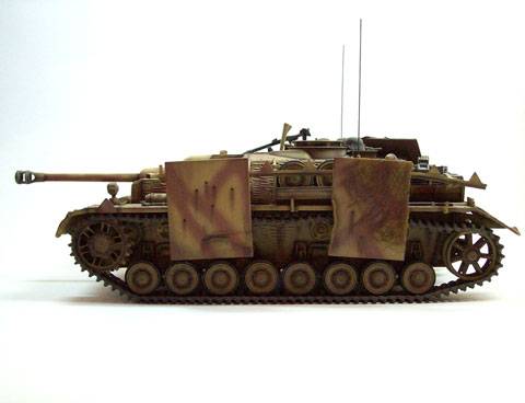 Representaci&oacute;n del carro Sturmgesch&uuml;tz IV del ejercito alem&aacute;n durante la segunda guerra mundial. 