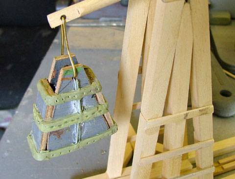 Sistema de contrapeso de un trebuchet medieval
