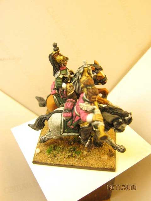 Trompeta y Oficial 1 Rgt de Dragones Franceses - Escala 28mm