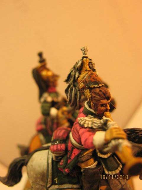 Trompeta y Oficial 1 Rgt de Dragones Franceses - Escala 28mm