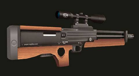 Recortable de Papel del Walther WA 2000 - Rifle de Francotirador